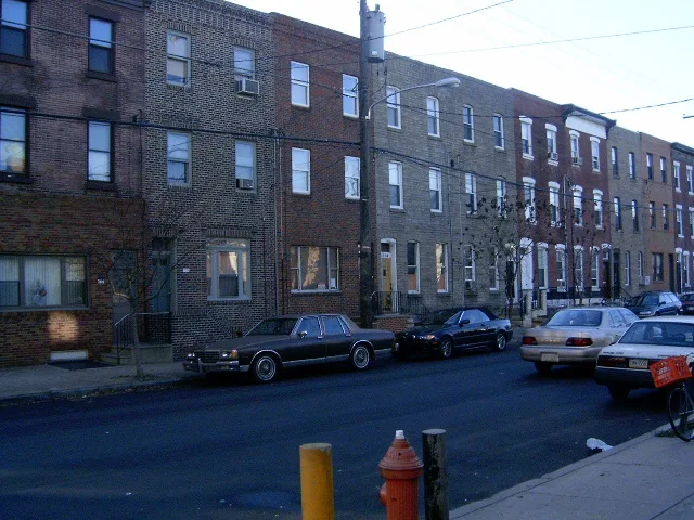 South Philadelphia rowhouses, photographed in 2004.