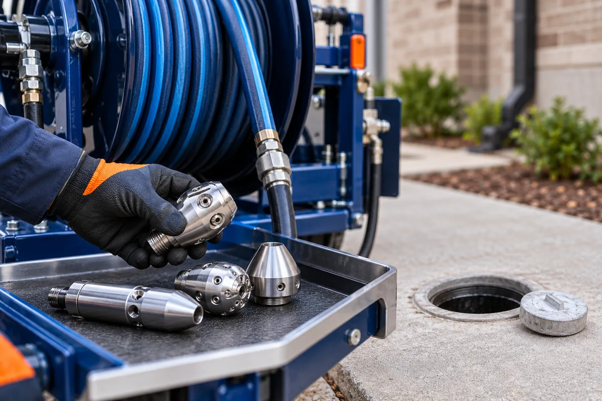 Illustration explaining Hydro jetting & drain cleaning